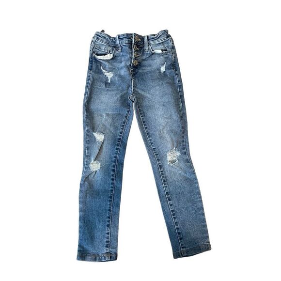 Lot of 3 SO Freestyle Girls Size 6 Denim Jeans Button & Zip Fly Distressed - Picture 2 of 10